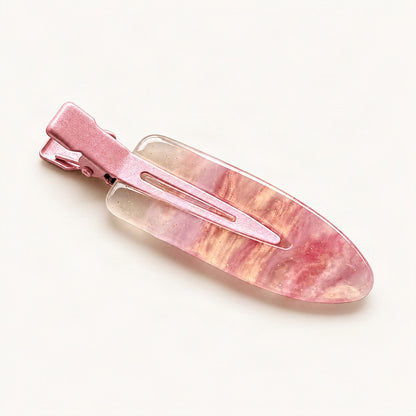 Pearlescent Acrylic Duckbill Side Clip in Pink [FITINY Hair]