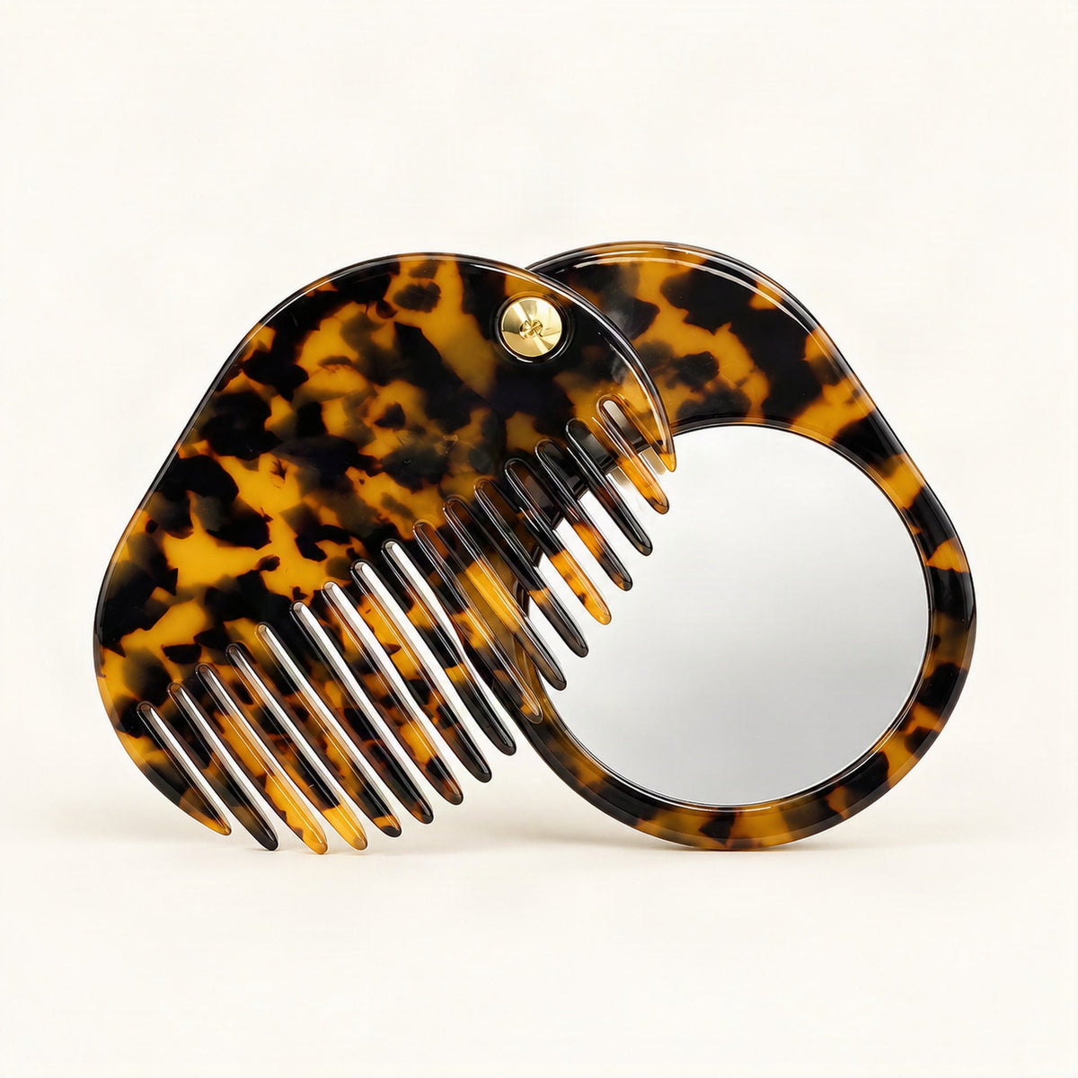 Acetate Pocket Mirror Comb in Tortoise [FITINY Hair]