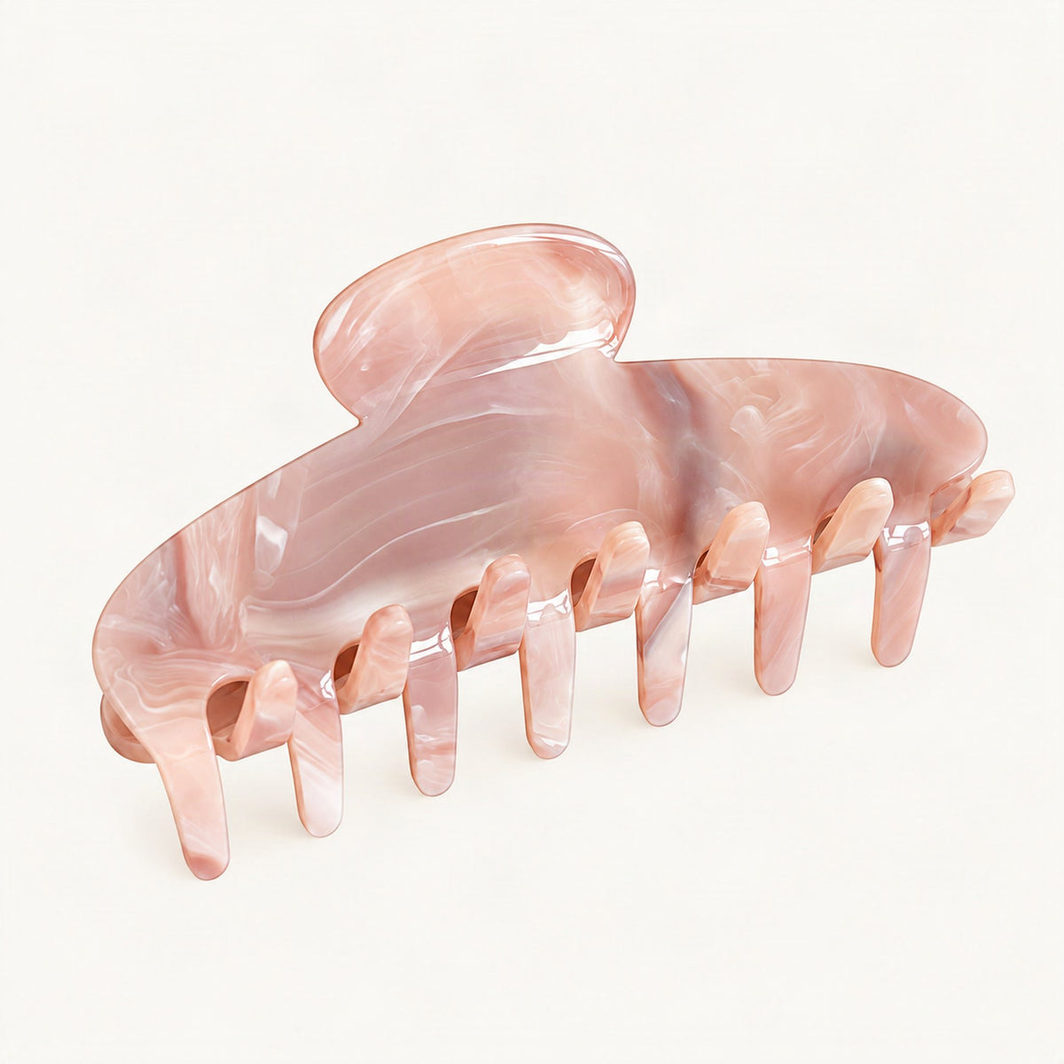 Large Marbled Acetate Claw Clip in Pink Marble [FITINY Hair]