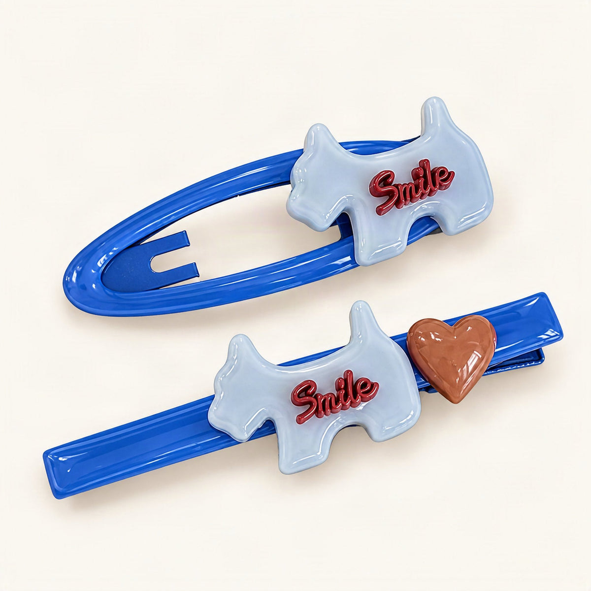 Puppy Hair Clip Set of 2 in Blue [FITINY Hair]