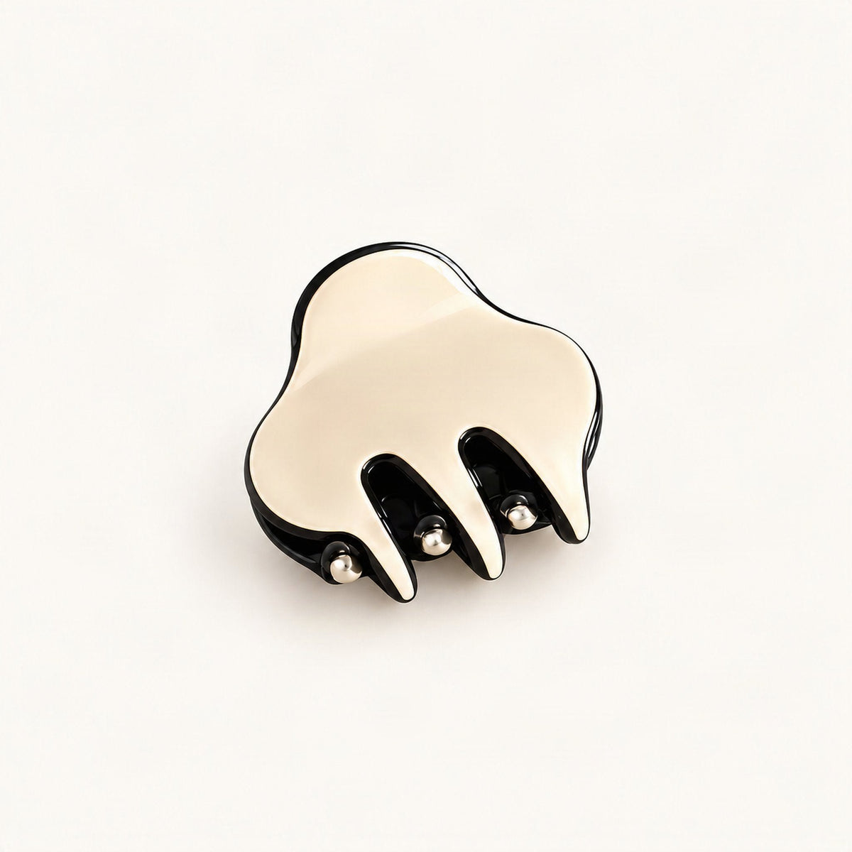 Mini Acetate Claw Clip, 3.8 cm, Assorted Colors in Cream & Black [FITINY Hair]