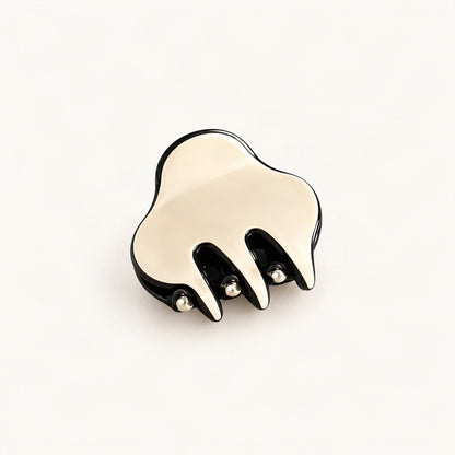Mini Acetate Claw Clip, 3.8 cm, Assorted Colors in Cream & Black [FITINY Hair]