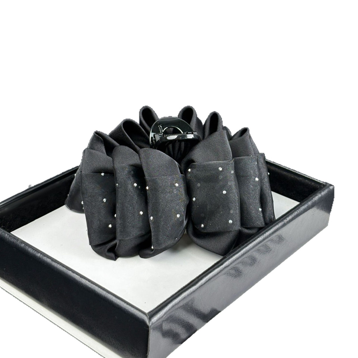 Satin Large Claw Clip with Rhinestone Starry Speckles, additional view 5