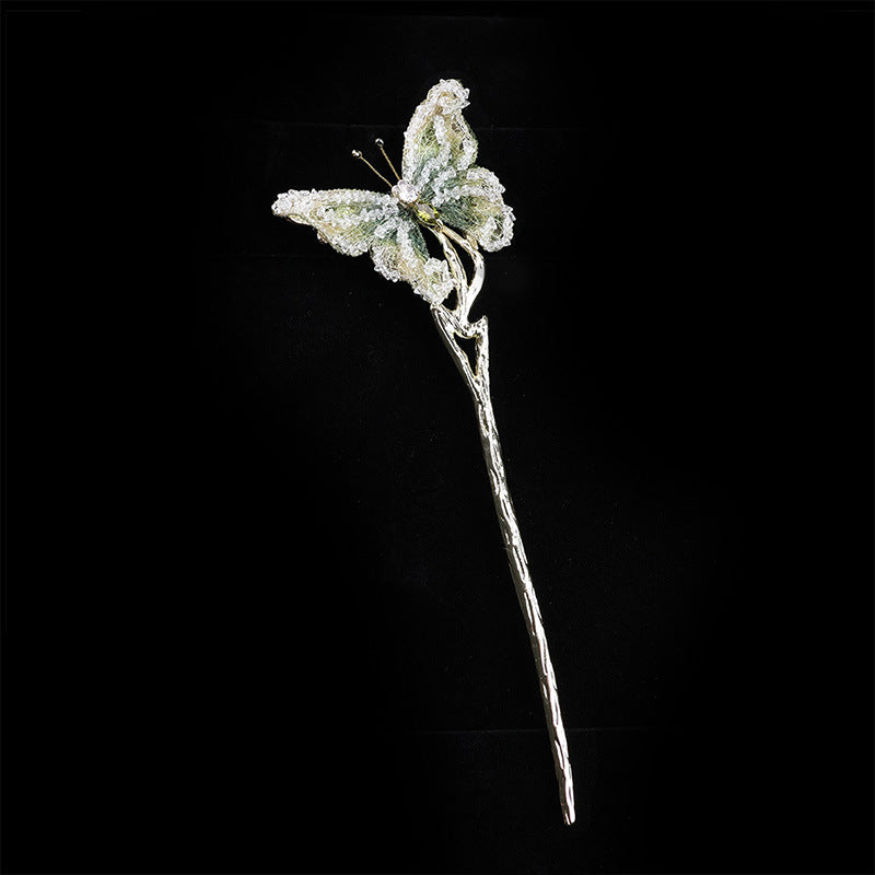 Embroidered Butterfly Metal Hair Stick, additional view 2