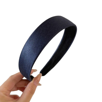 Wide Satin Headband with Subtle Shimmer, additional view 2
