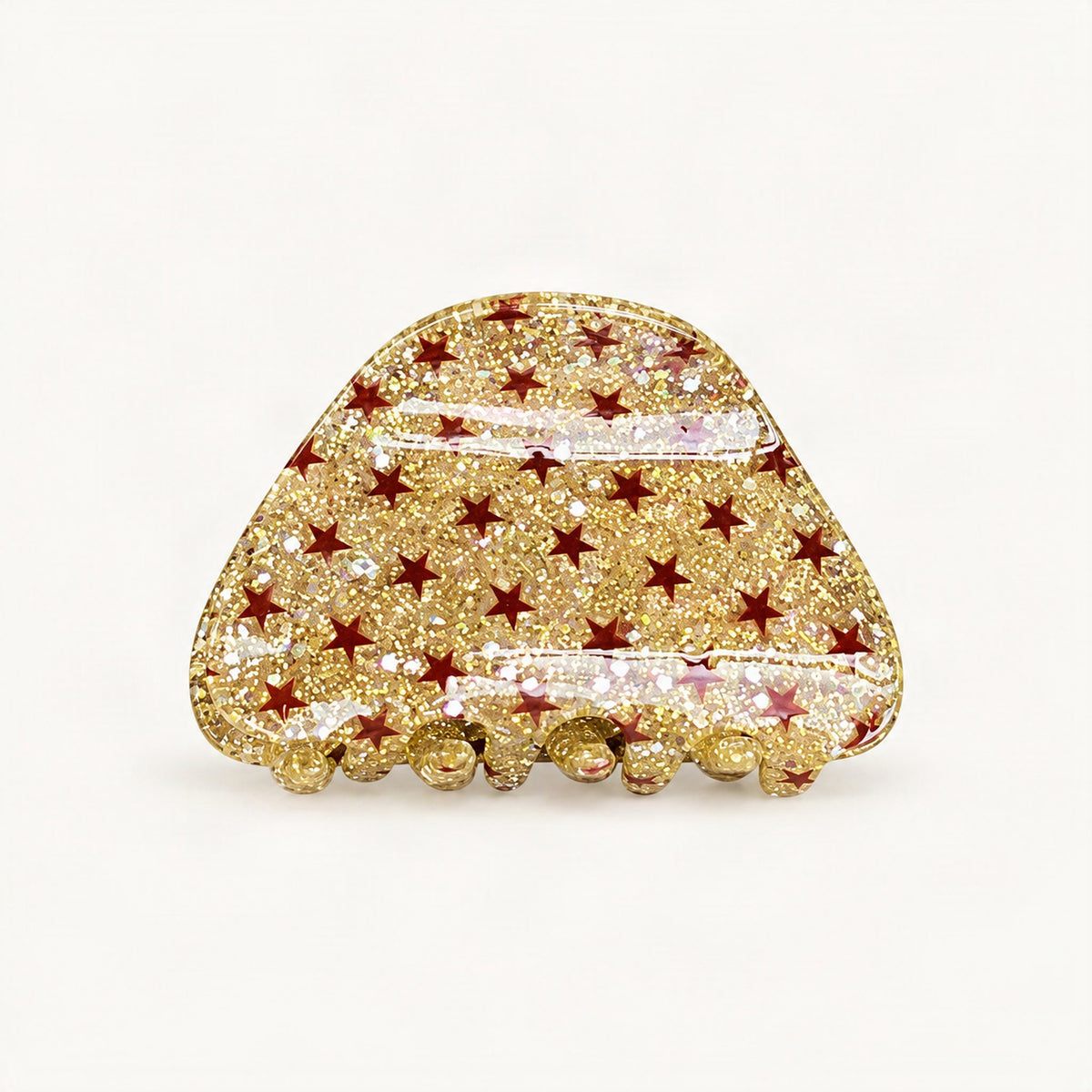 Butter yellow star-shaped glitter claw clip [FITINY Hair]