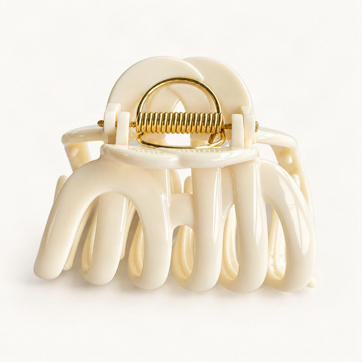 Cream resin claw clip accessory [FITINY Hair]
