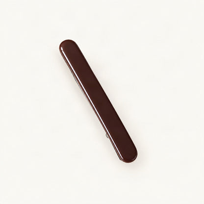 Cellulose Acetate Side Hair Clip, 6.7 cm in Chocolate [FITINY Hair]