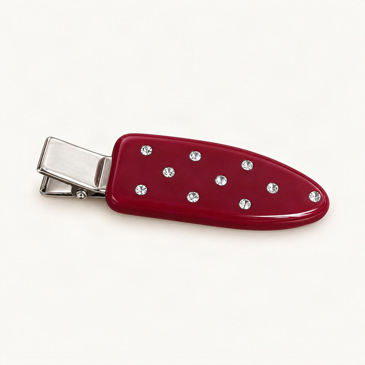 Red 5.9 cm acetate side clip for arranging bangs [FITINY Hair]