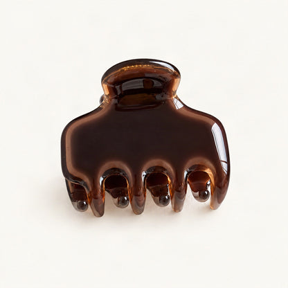 Small Jelly Acetate Claw Clip in Chocolate [FITINY Hair]