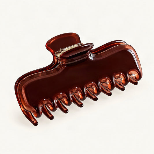 Jelly Acetate Claw Clip in Chocolate [FITINY Hair]
