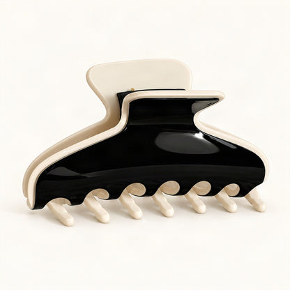 Cellulose Acetate Claw Clip, 9.2 cm Medium in Black [FITINY Hair]