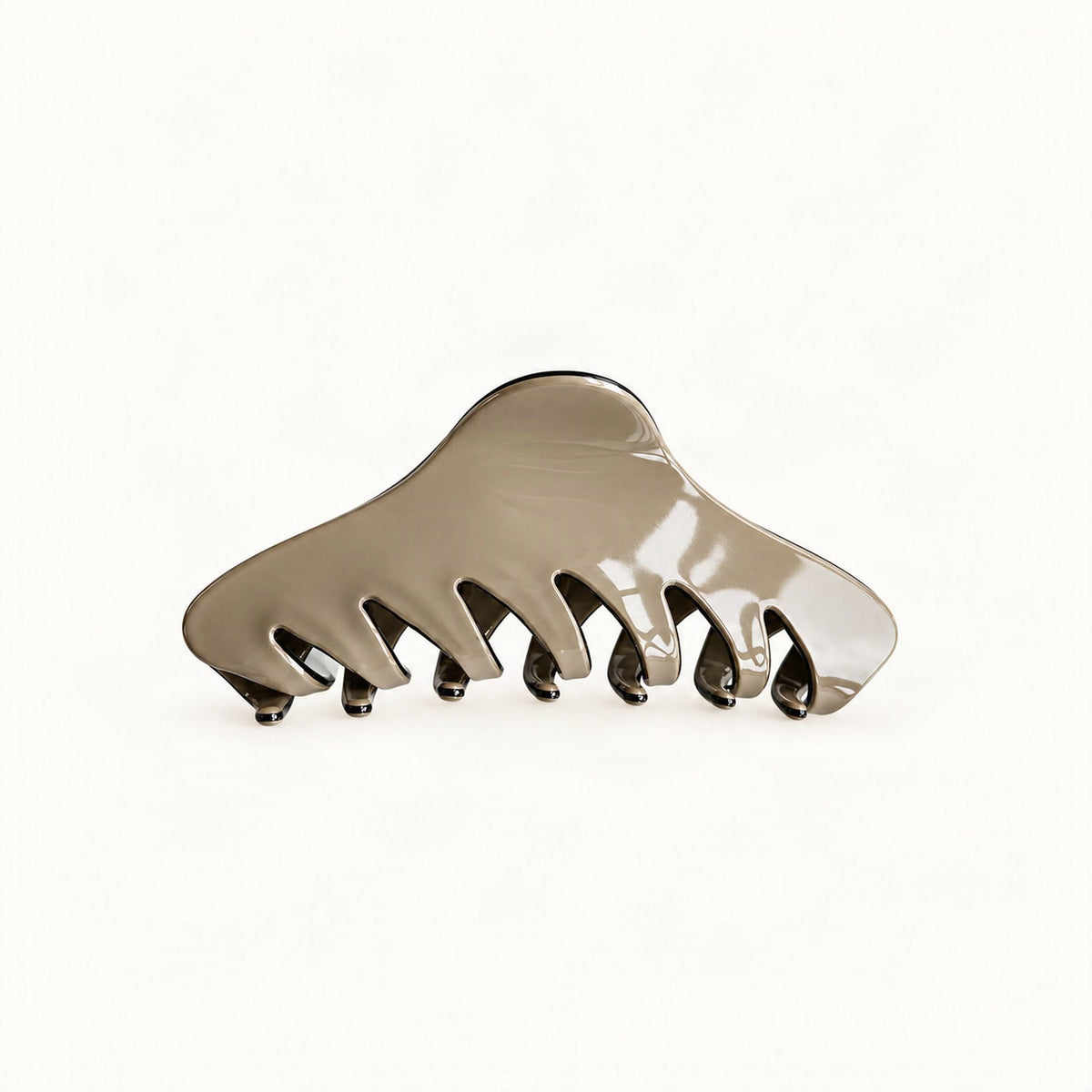 Large Cellulose Acetate Claw Clip, 12 cm in Brown & Green [FITINY Hair]