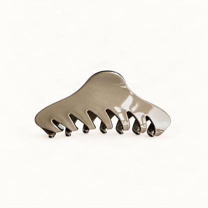 Large Cellulose Acetate Claw Clip, 12 cm in Brown & Green [FITINY Hair]