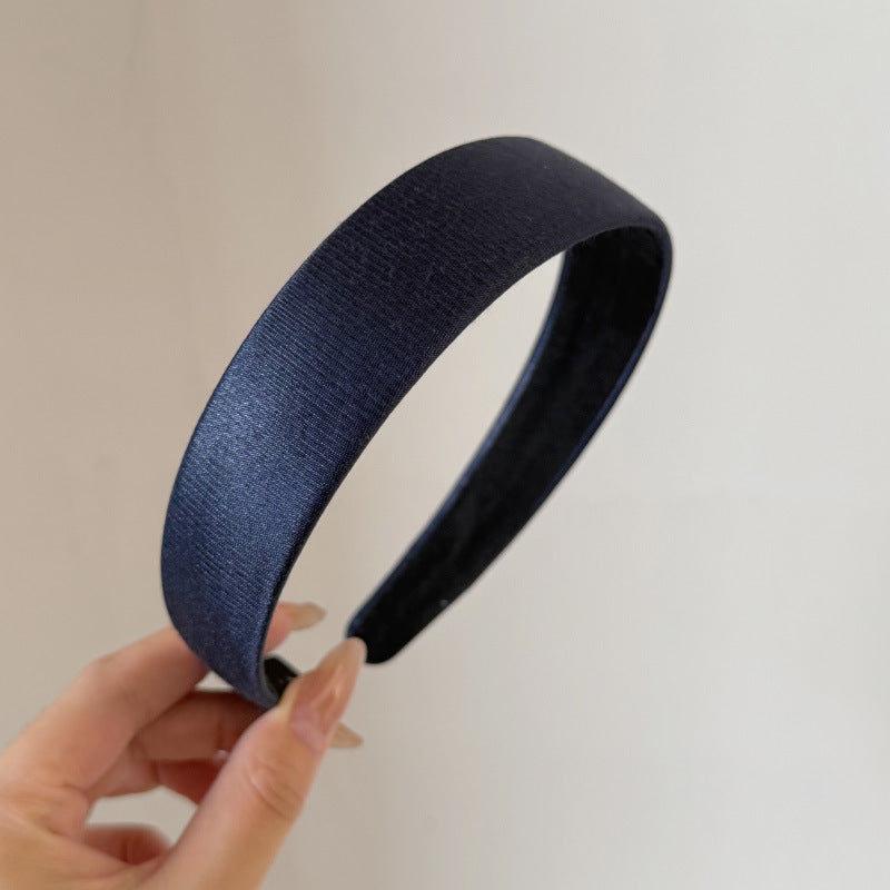 Wide Satin Headband with Subtle Shimmer, additional view 3