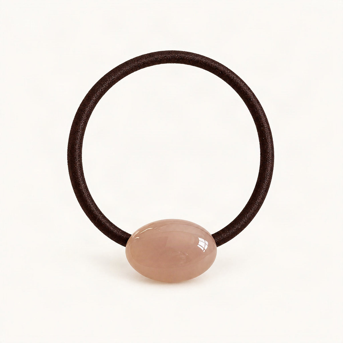 Glossy Resin Bead Hair Tie in Latte [FITINY Hair]