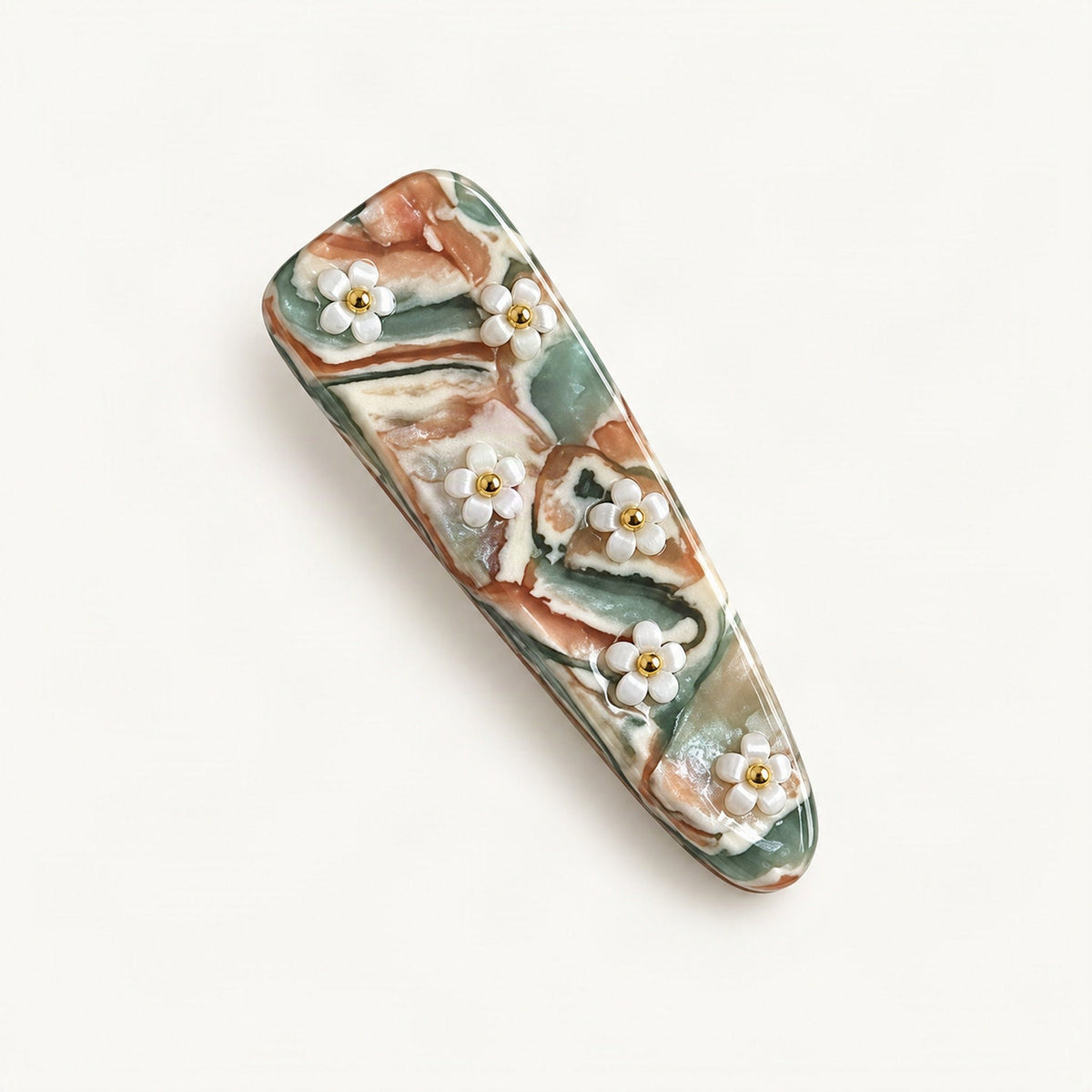 Multicolor acetate clip with an iridescent finish [FITINY Hair]