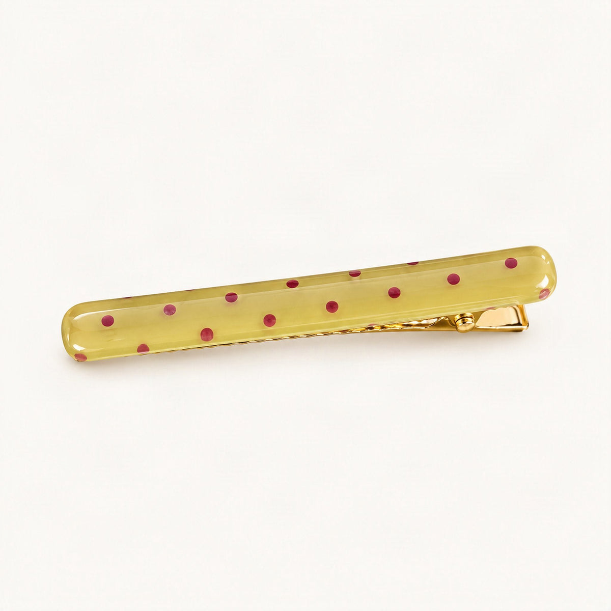 Polka Dot Acetate Side Hair Clip in Light Green Polka Dot [FITINY Hair]