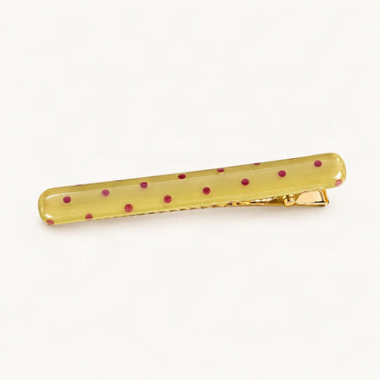 Polka Dot Acetate Side Hair Clip in Light Green Polka Dot [FITINY Hair]