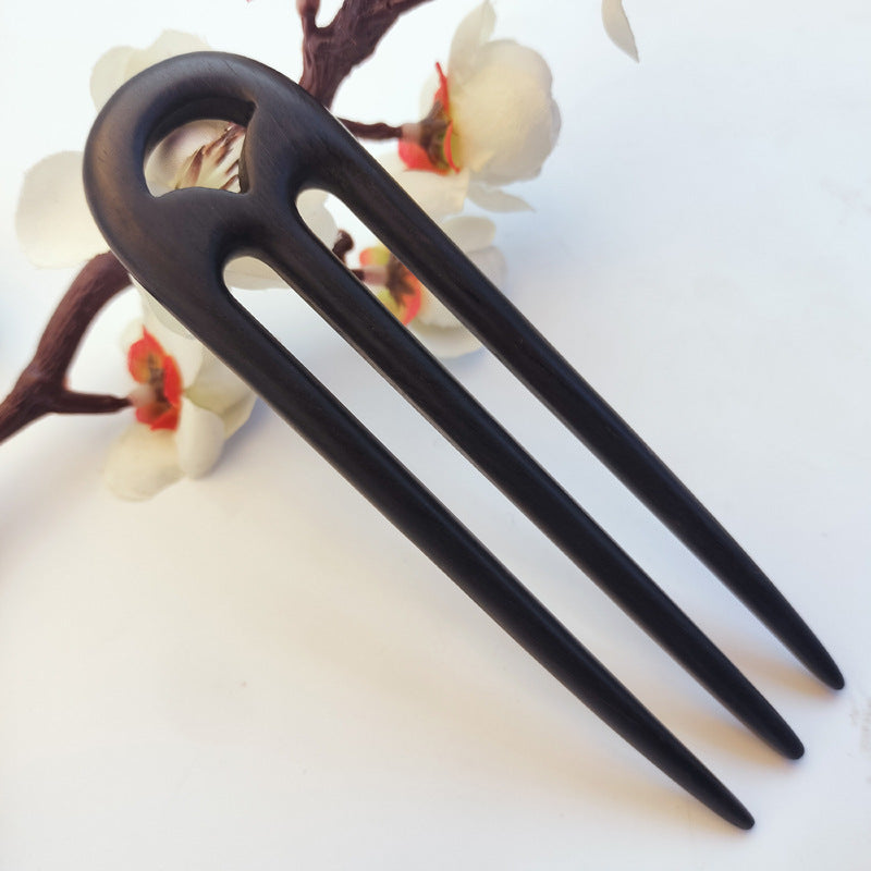 Three-Prong Wooden Hair Fork, additional view 4