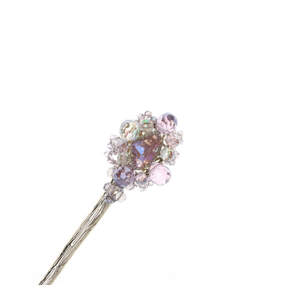 Crystal Floral Hair Stick in Gold Tone, additional view 3
