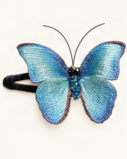 Gradient Butterfly Snap Hair Clip — close-up of material and decoration [FITINY Hair]
