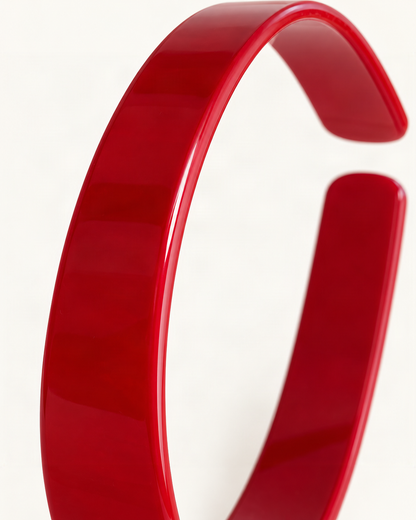 Wide Double-Layer Cellulose Acetate Headband — close-up of material and decoration [FITINY Hair]