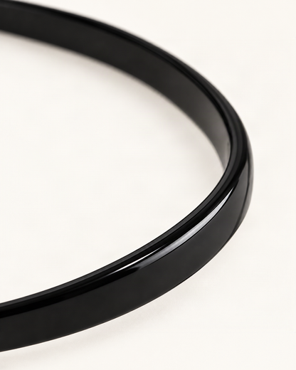 Thin Cellulose Acetate Headband — close-up of material and decoration [FITINY Hair]