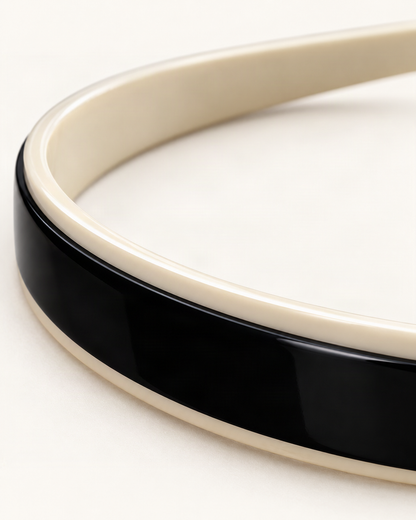 Two-Tone Double-Layer Acetate Headband — close-up of material and decoration [FITINY Hair]