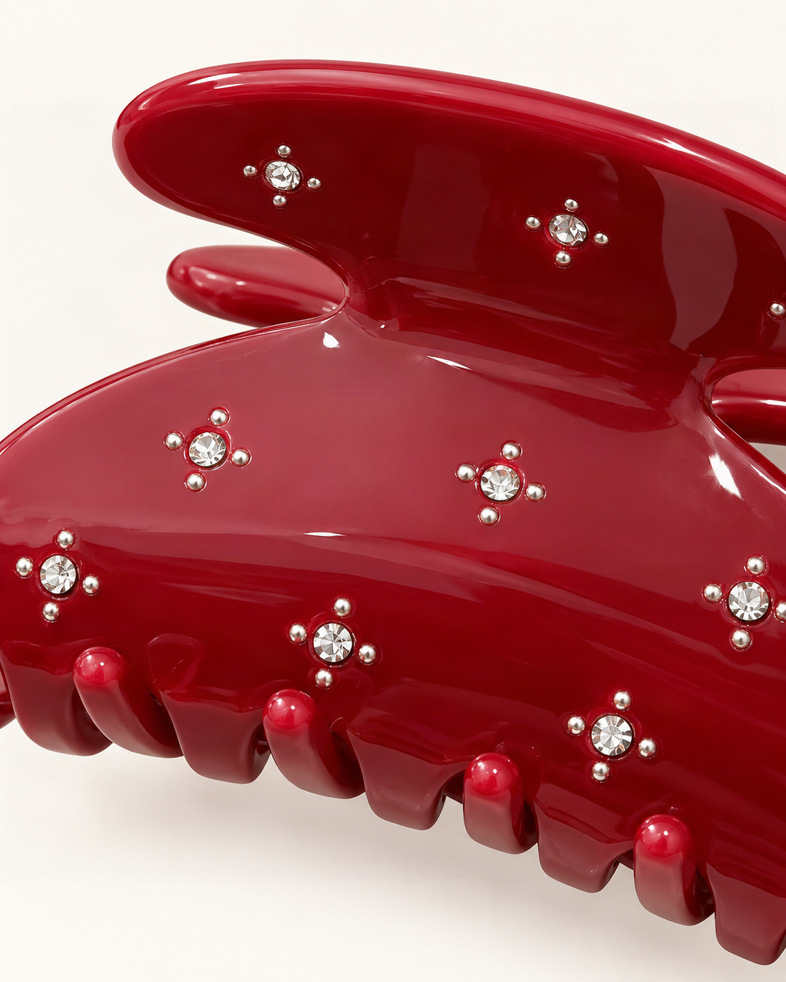 Starry Rhinestone Acetate Claw Clip — close-up of material and decoration [FITINY Hair detail]