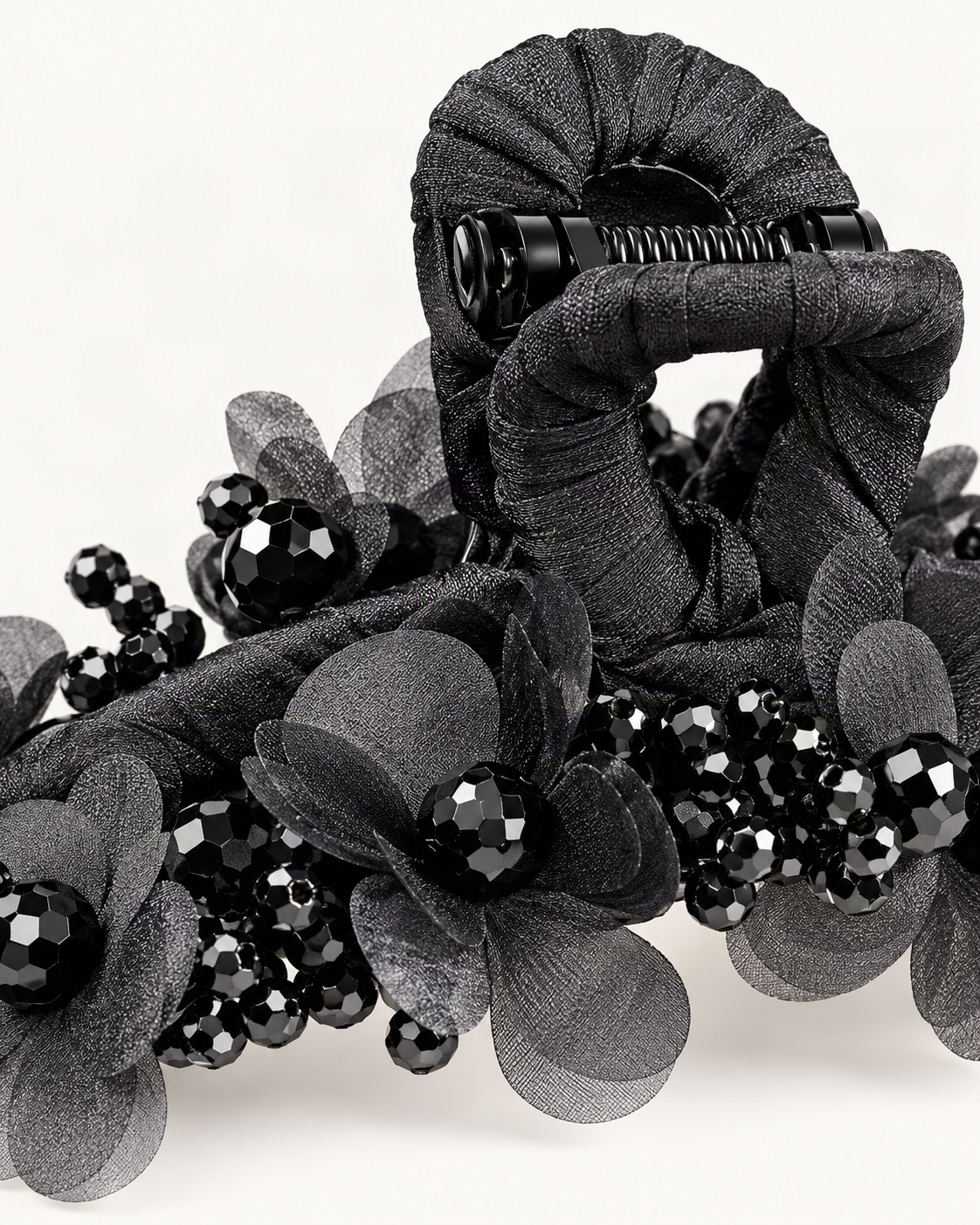 Large Crystal Flower Claw Clip — close-up of material and decoration [FITINY Hair detail]
