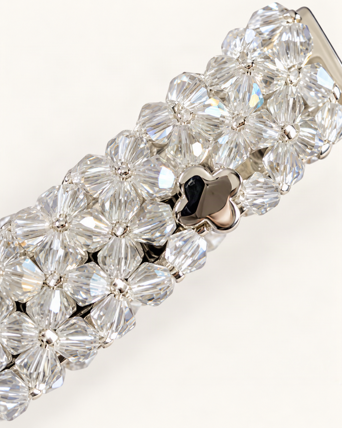 Crystal-Beaded Duck-Bill Hair Clip — close-up of material and decoration [FITINY Hair]