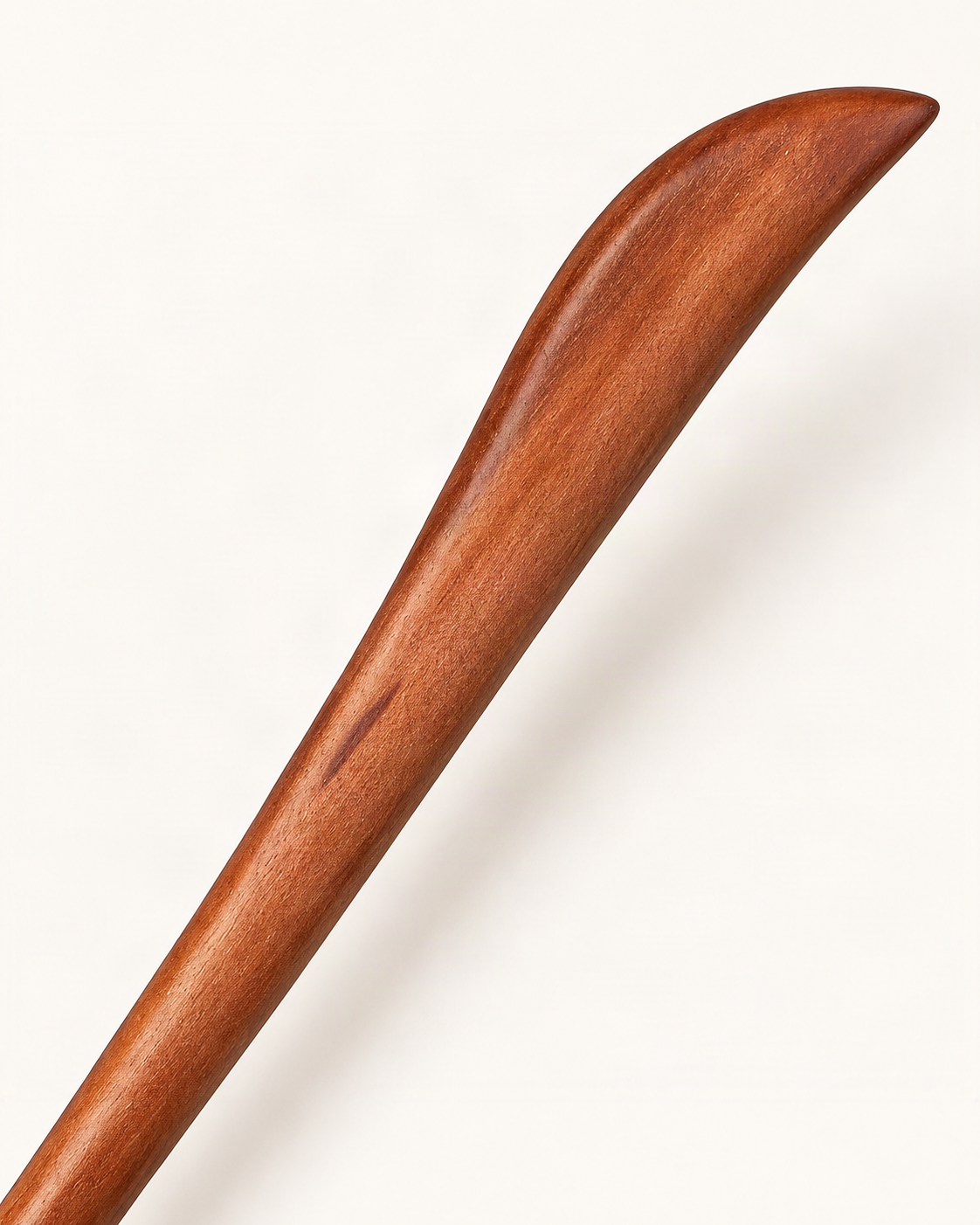 Carved Wood Hair Stick with Flowing Scroll Design — close-up of material and decoration [FITINY Hair]