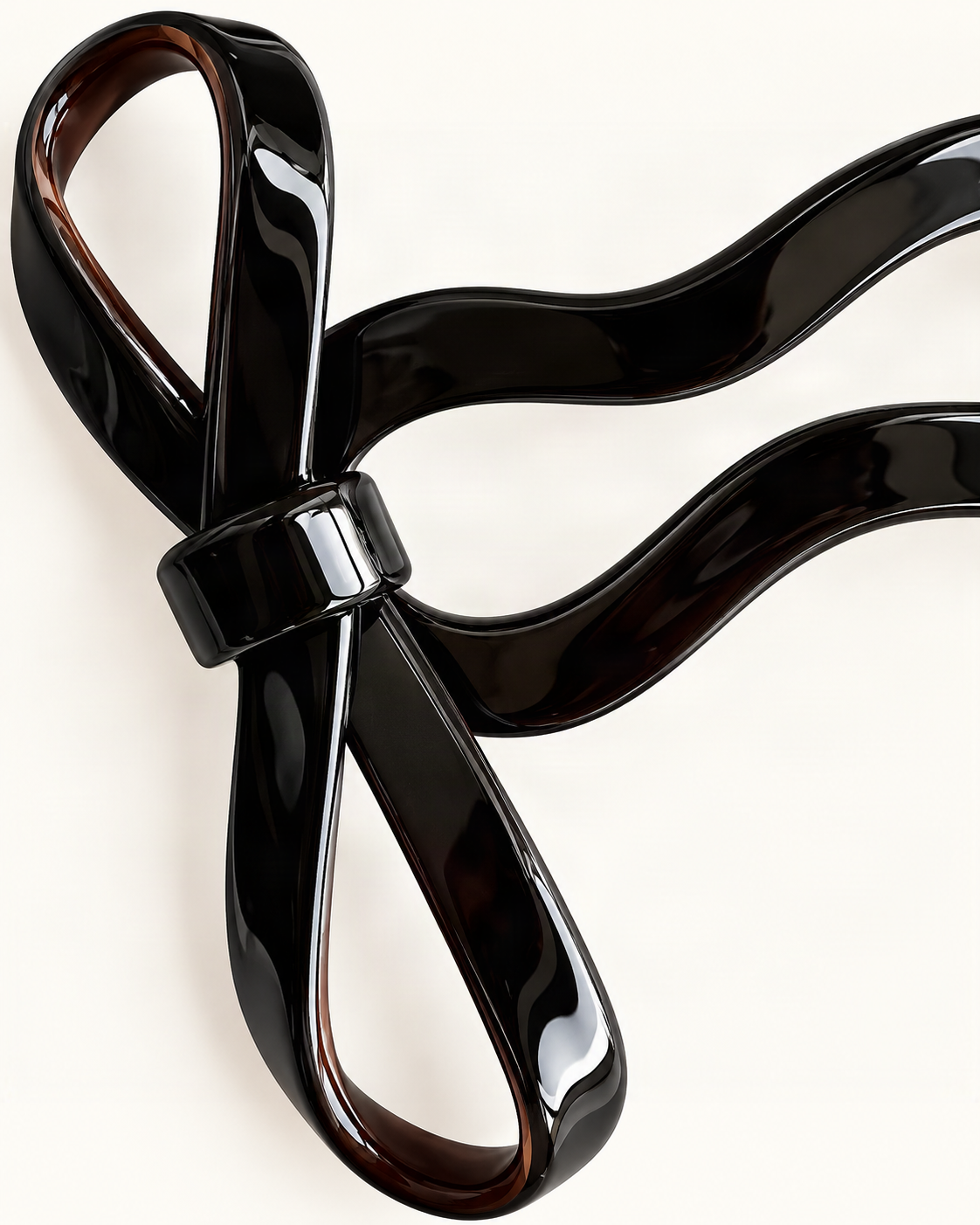 Acetate Bow U-Shaped Hair Pin — close-up of material and decoration [FITINY Hair]
