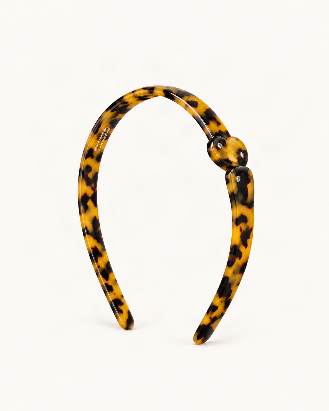 Slim Cellulose Acetate Headband — single accessory on warm ivory background [FITINY Hair]
