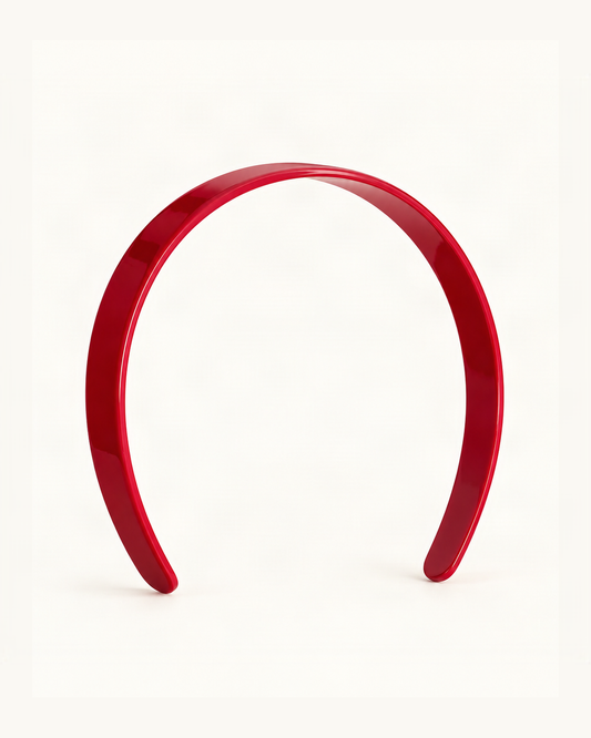 Narrow Cellulose Acetate Headband — single accessory on warm ivory background [FITINY Hair]