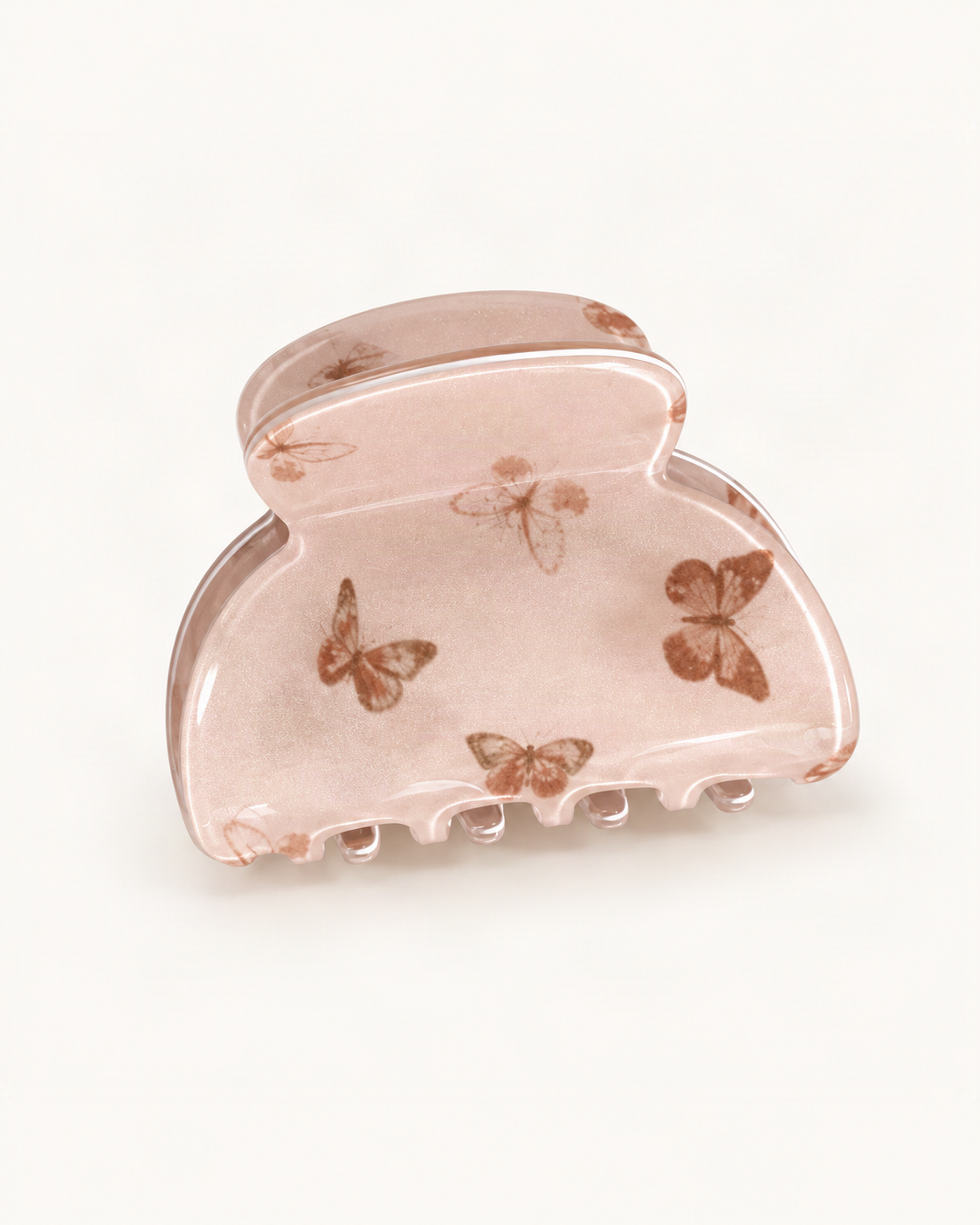 Acetate Polka Dot Bow Hair Comb — single accessory on warm ivory background [FITINY Hair]