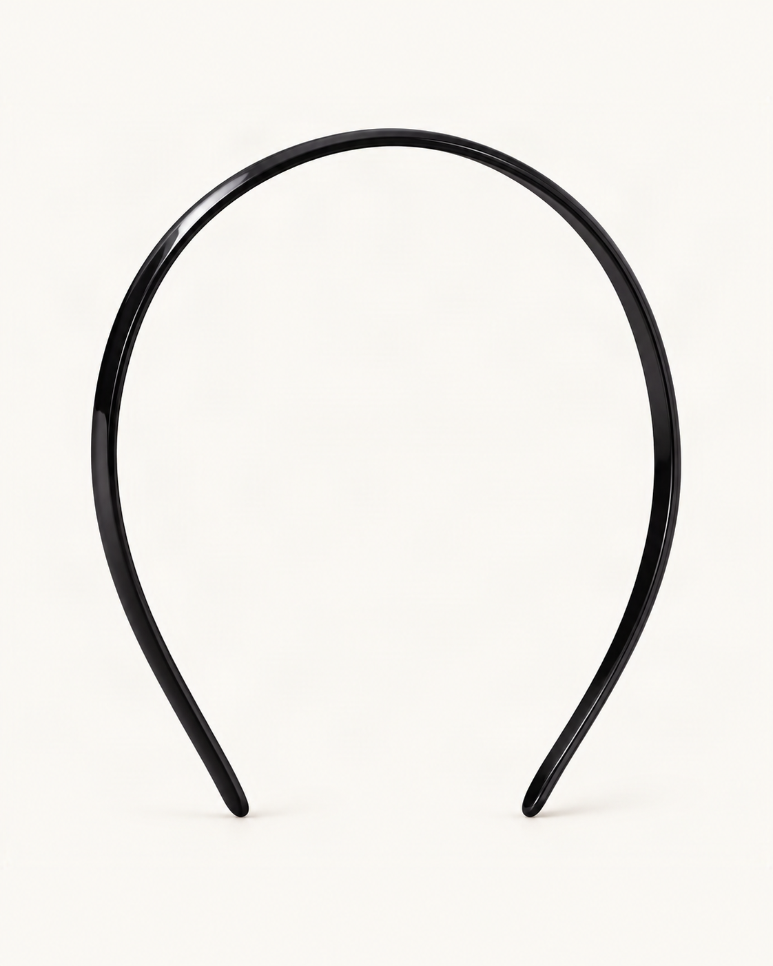 Thin Cellulose Acetate Headband — single accessory on warm ivory background [FITINY Hair]