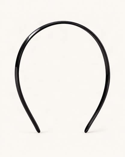 Thin Cellulose Acetate Headband — single accessory on warm ivory background [FITINY Hair]
