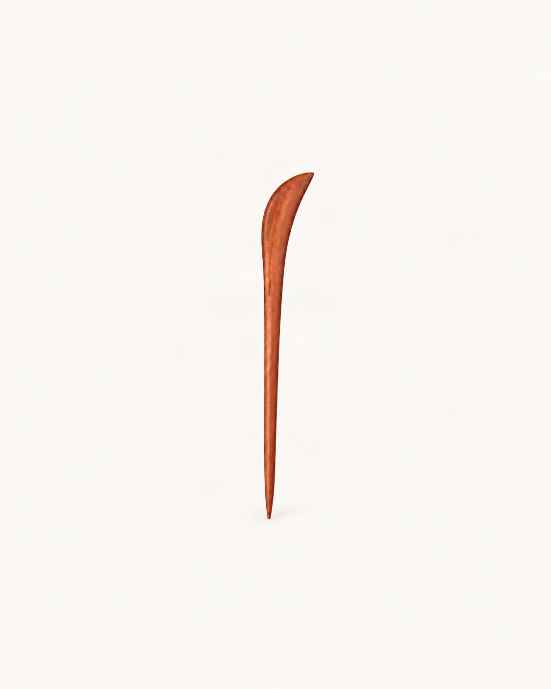 Carved Wood Hair Stick with Flowing Scroll Design — single accessory on warm ivory background [FITINY Hair]