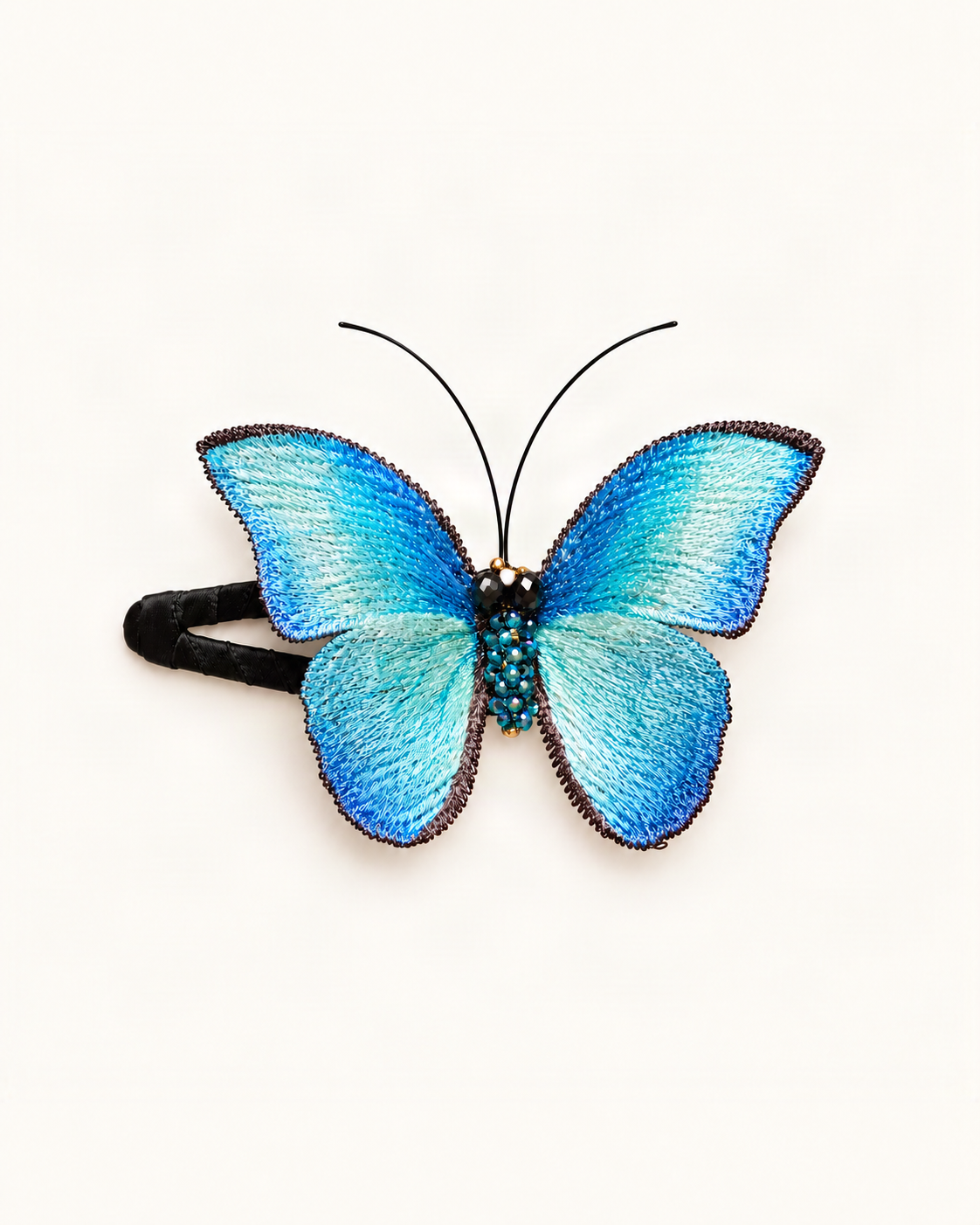 Gradient Butterfly Snap Hair Clip — single accessory on warm ivory background [FITINY Hair]