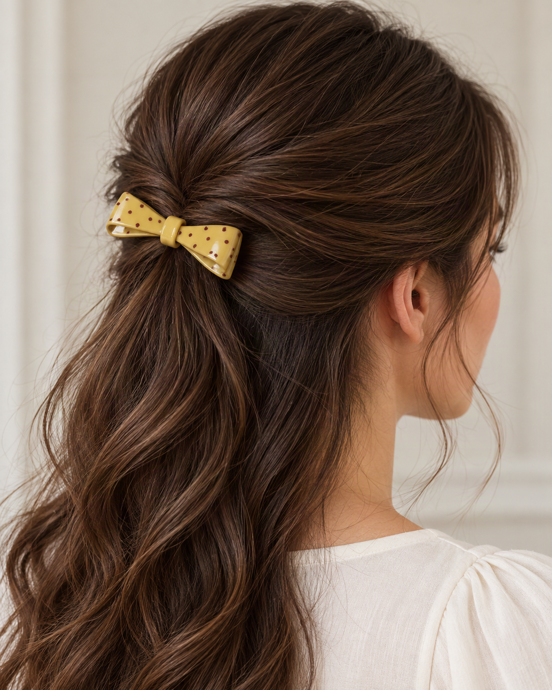 Cellulose Acetate Speckled Hair Comb — worn in natural hair at realistic scale [FITINY Hair]