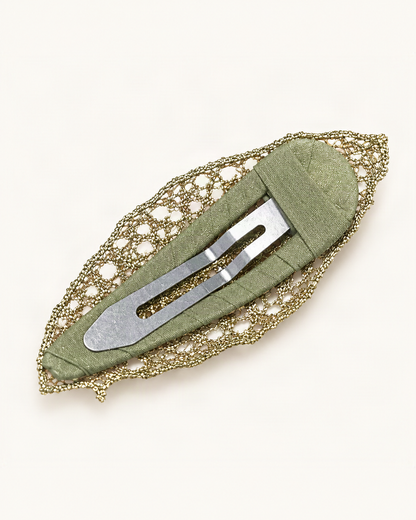 Crystal Leaf Snap Hair Clip — visible inner construction from supplier reference [FITINY Hair]
