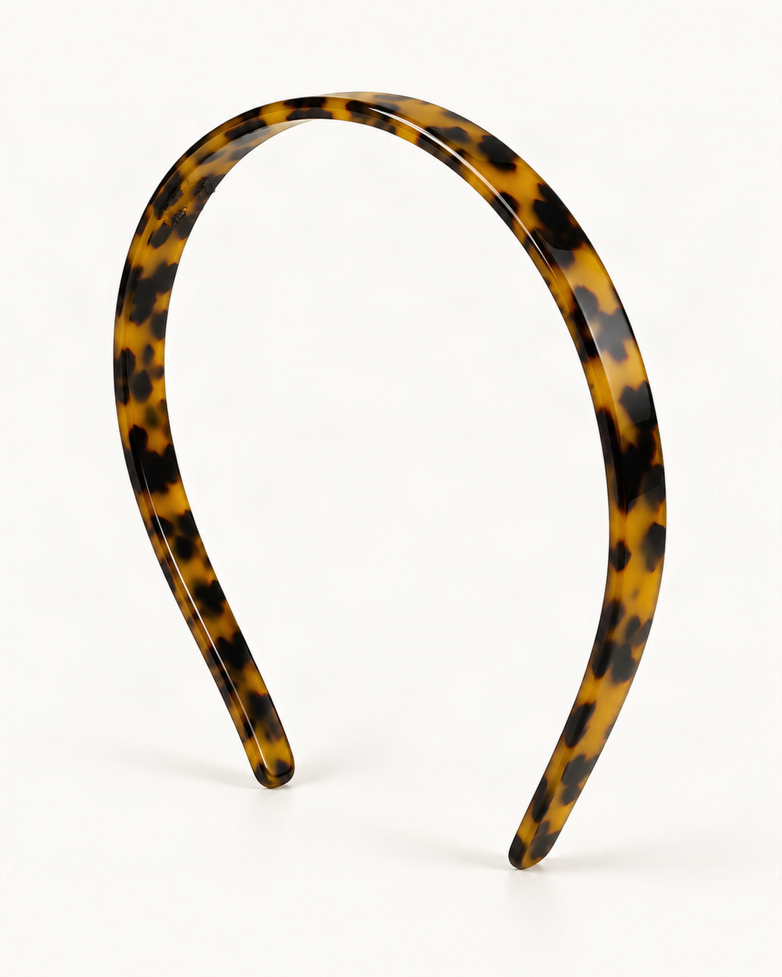 Classic Cellulose Acetate Headband — Chocolate Tortoise / Classic variant on warm ivory background [FITINY Hair]