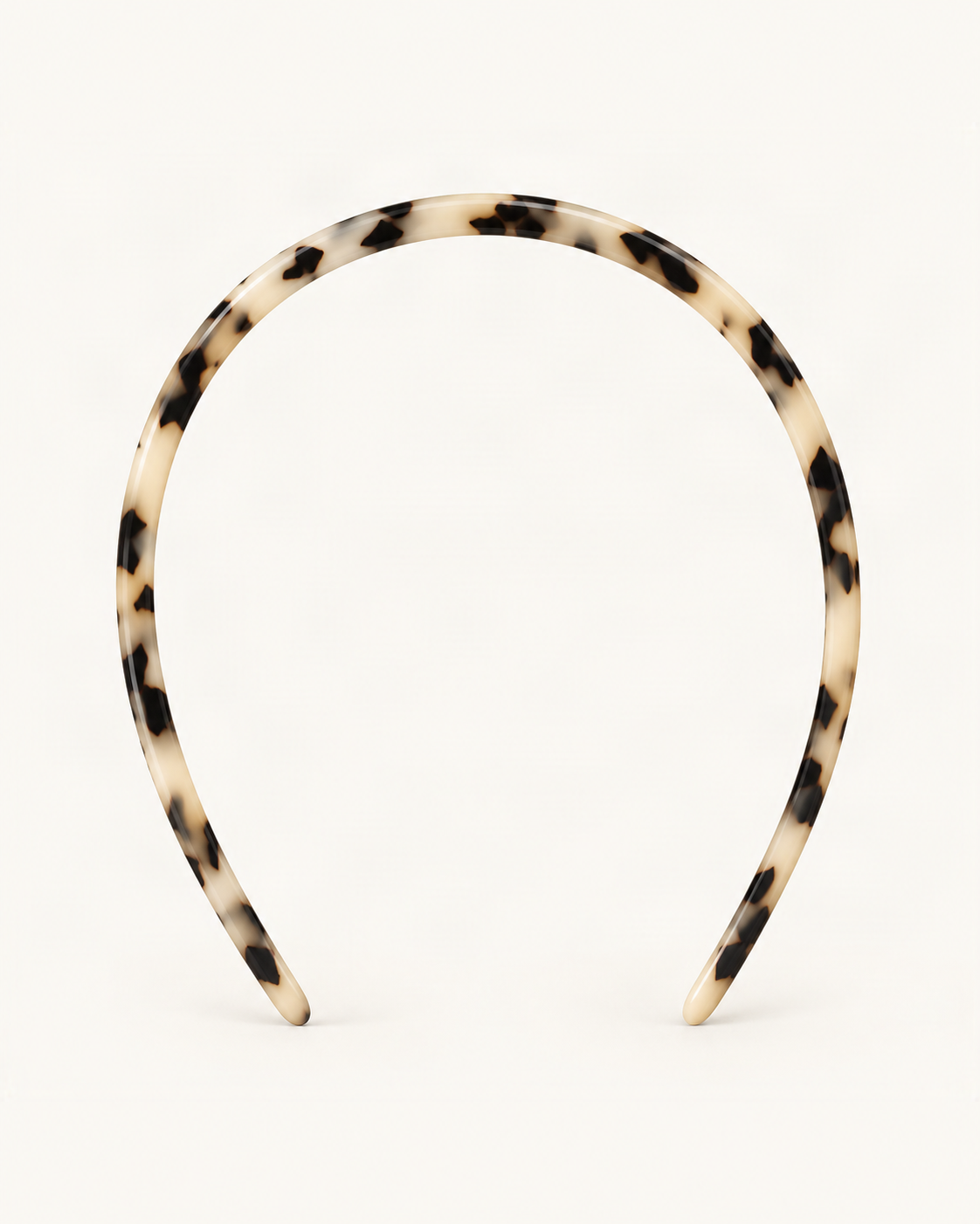 Thin Cellulose Acetate Headband — Blonde Tortoise variant on warm ivory background [FITINY Hair]
