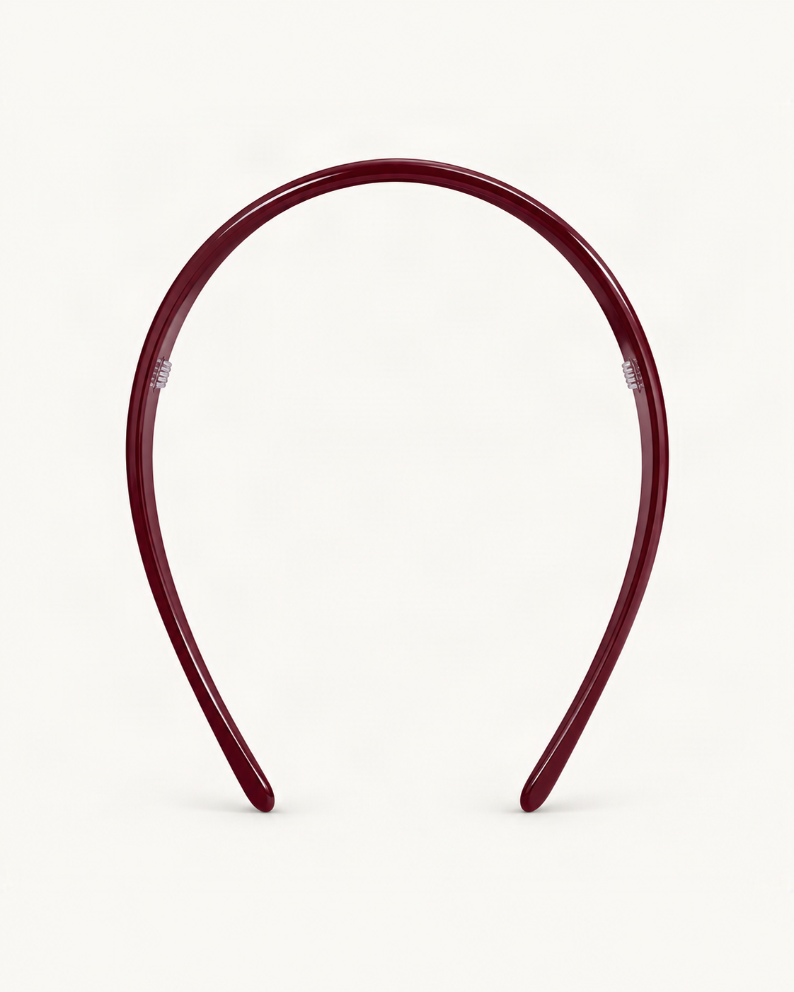 Thin Cellulose Acetate Headband — Red variant on warm ivory background [FITINY Hair]