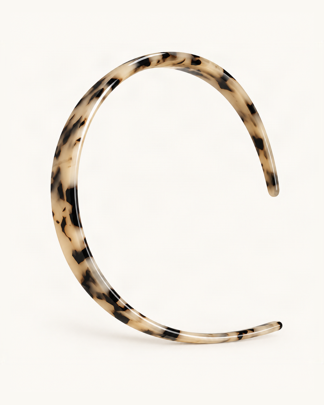Classic Cellulose Acetate Headband — Blonde Tortoise / Gloss variant on warm ivory background [FITINY Hair]